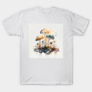 Watercolor mushrooms in the nature T-Shirt